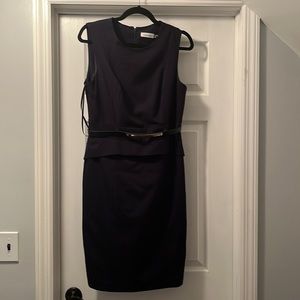 Navy blue Calvin Klein midi dress
